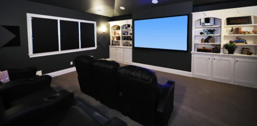 a newly installed home theater